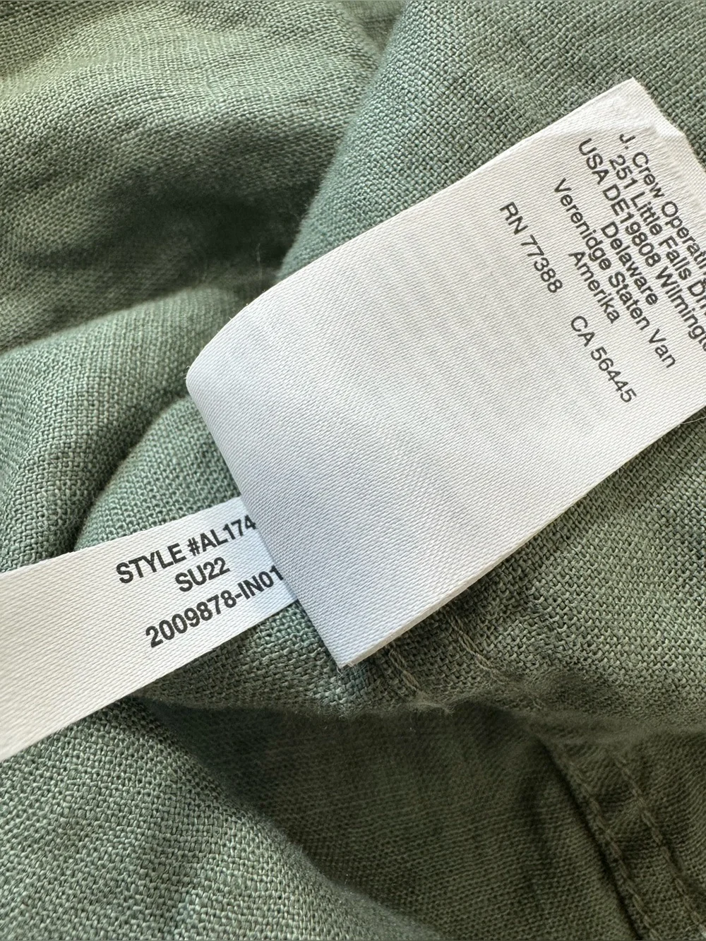 J. Crew Sage Green Button-Down Linen Shirt | Men’s M